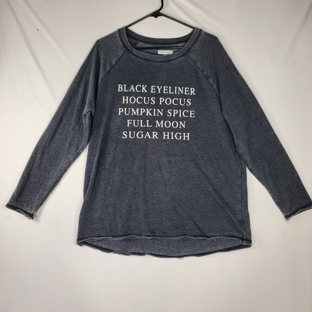 Grayson Threads Womens XXL Hocus Pocus Pumpkin Spice Graphic Sweatshirt Gray - Picture 2 of 6